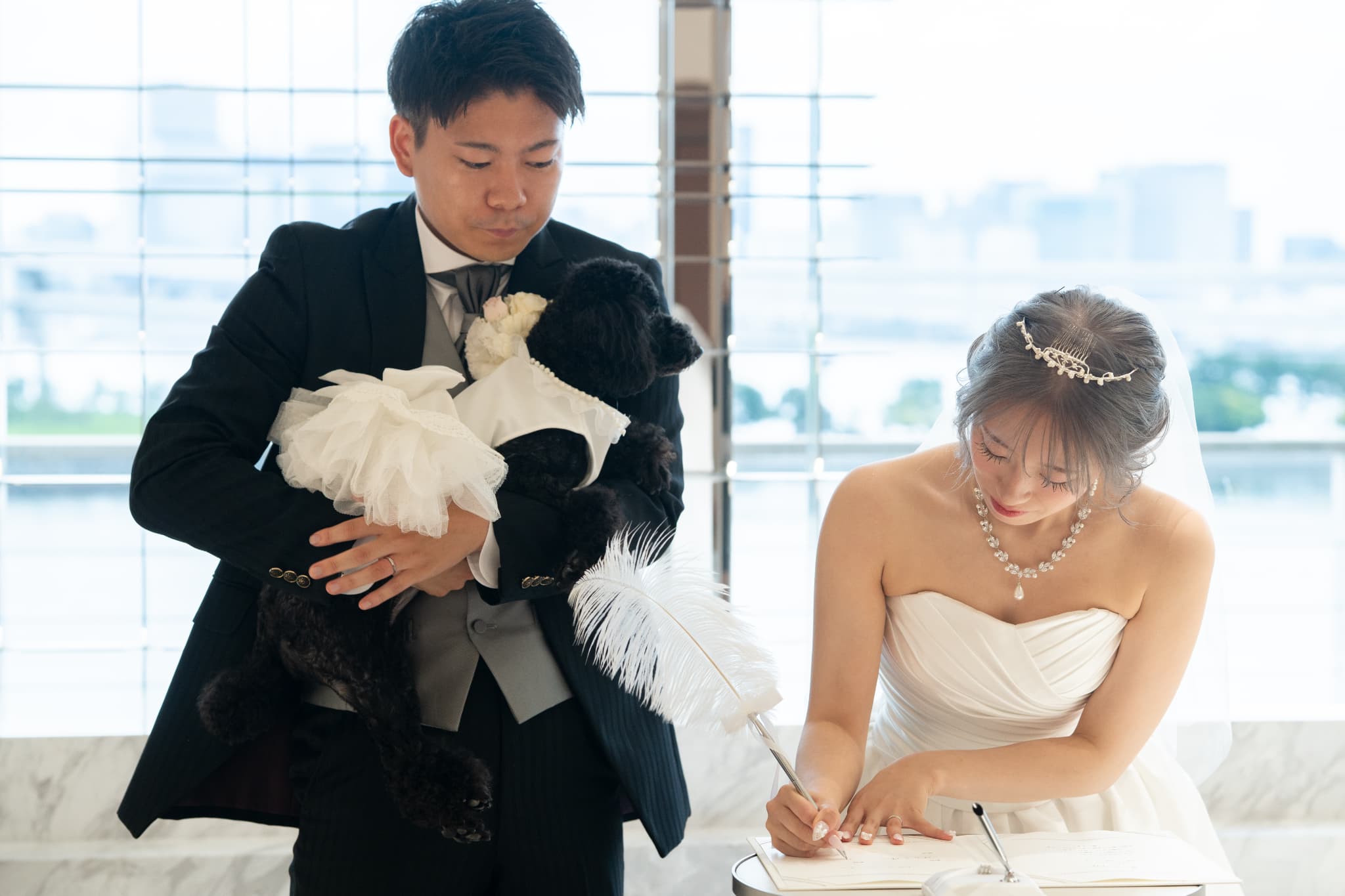 【小さな結婚式お台場店】大切な家族のわんちゃんと一緒の結婚式♡