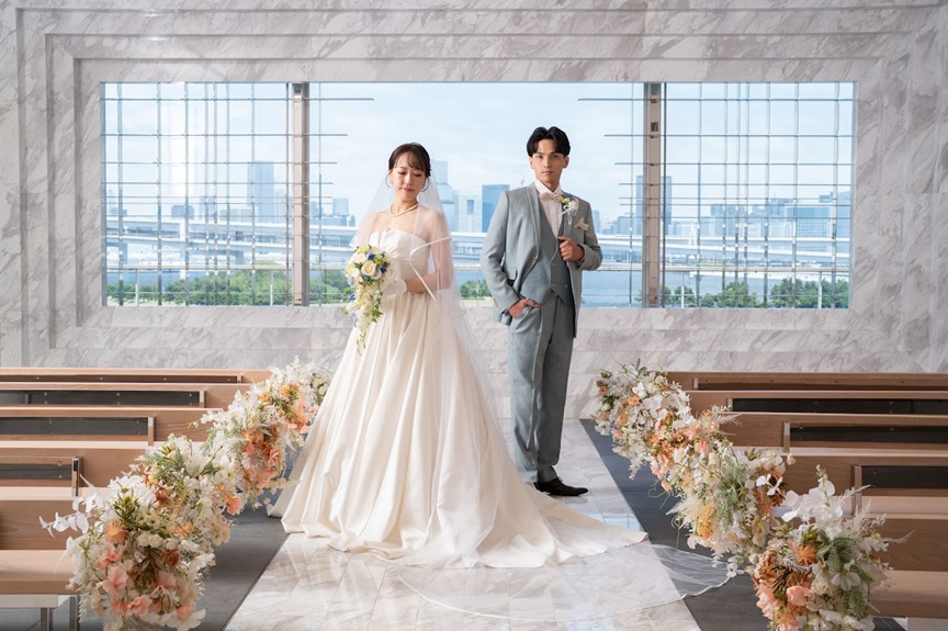 【小さな結婚式お台場店】夏の思い出に、お台場チャペルで挙式＆フォトウエディング