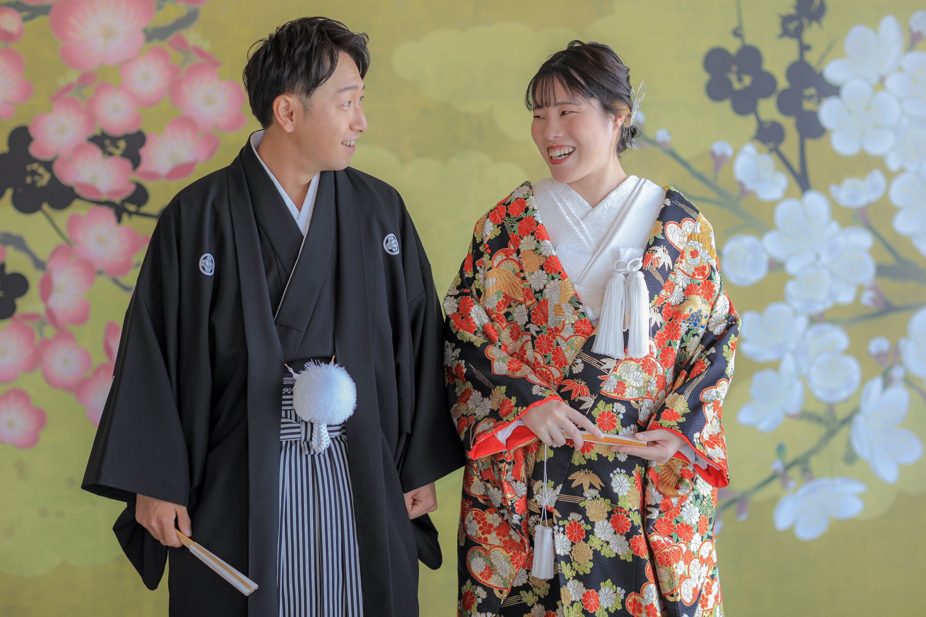愛犬と宮崎スタジオで和装フォトウェディング～色打掛～🎍