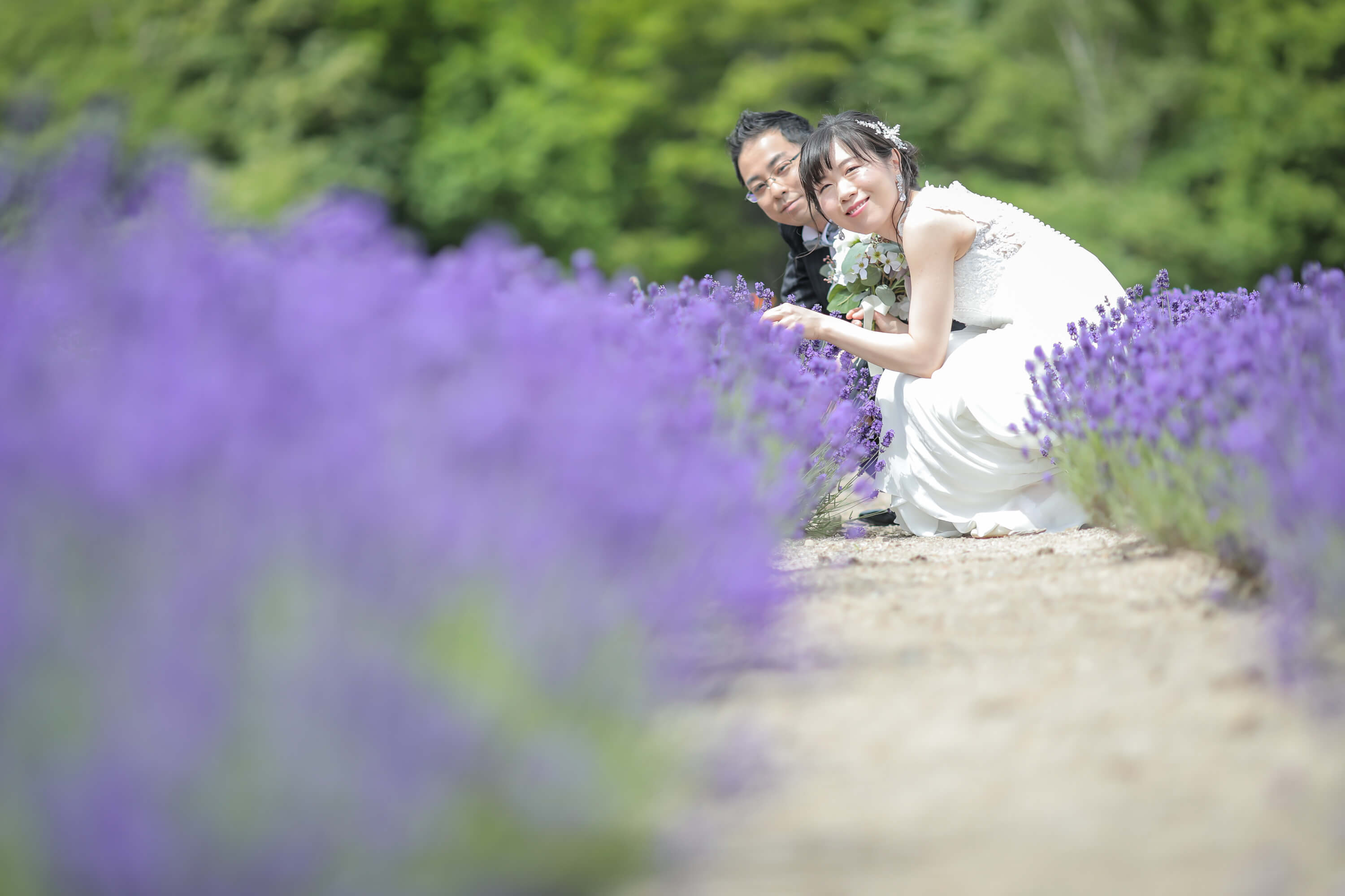 富良野市内最大のラベンダー畑でWEDDING♡