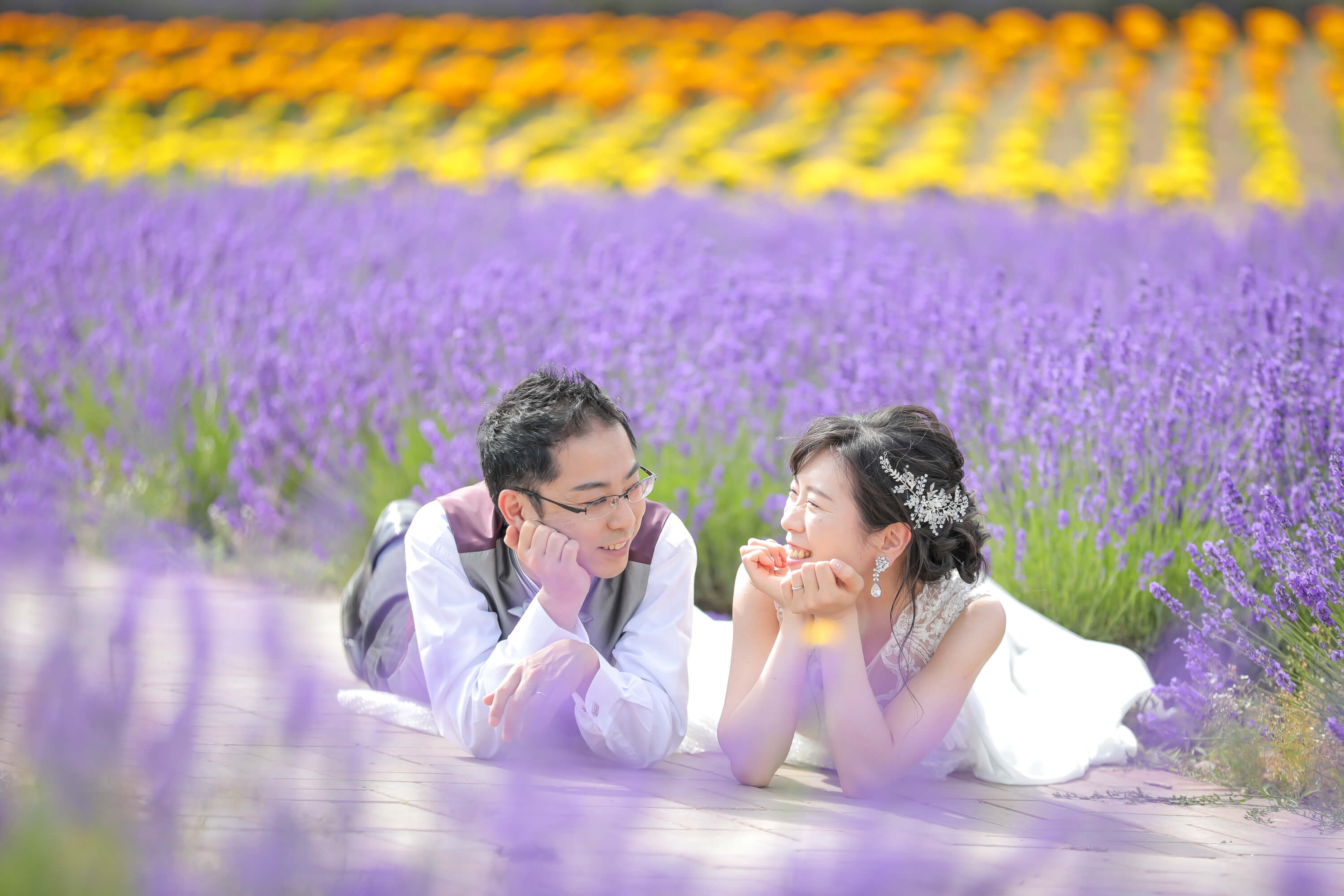 富良野市内最大のラベンダー畑でWEDDING♡