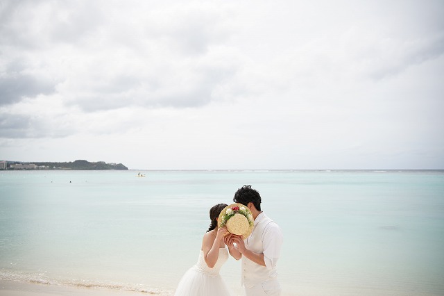 ビーチ撮影の様子