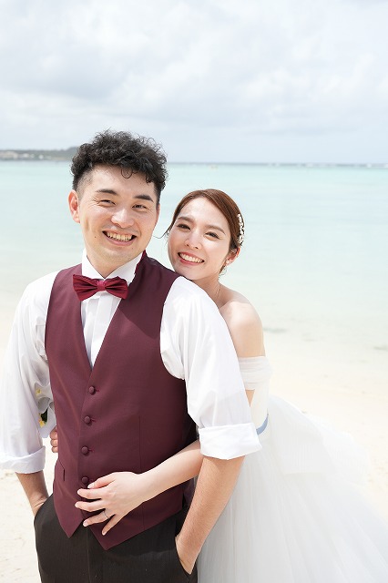 ビーチ撮影の様子