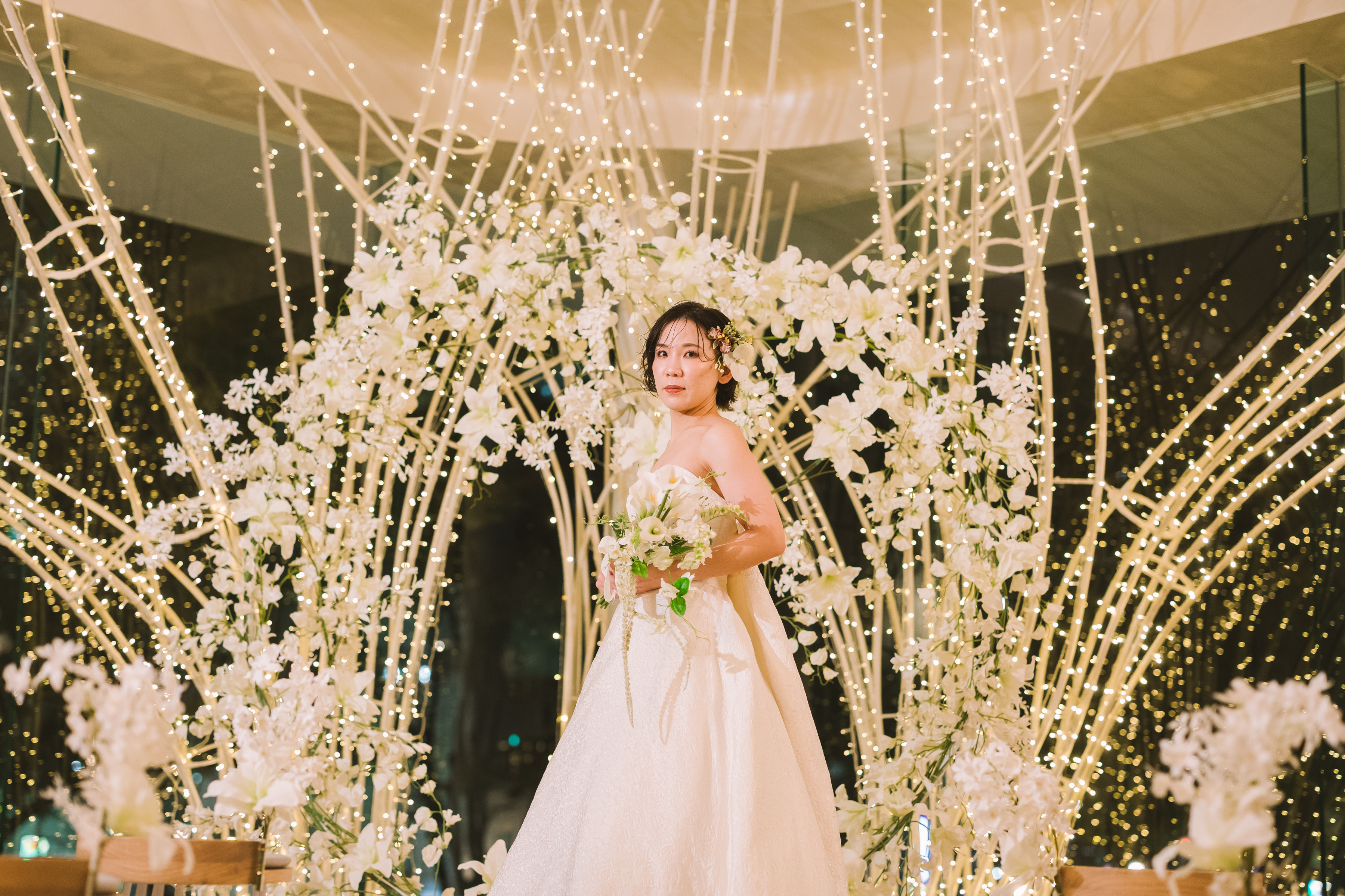 冬限定イルミネーション×ブランアーチ　結婚式＆フォトウェディング