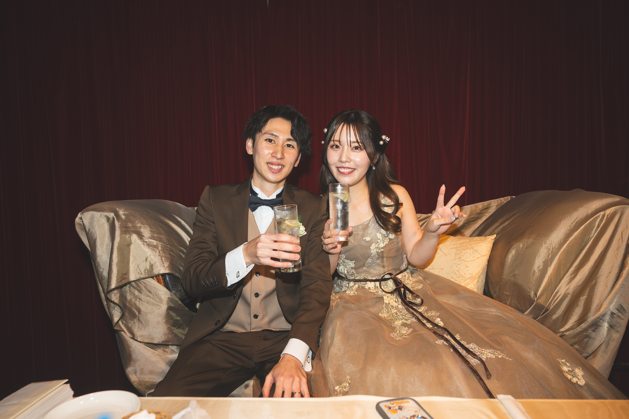 カラードレスで挙式♪