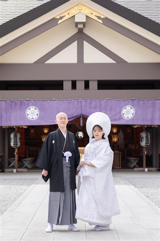 近年人気の神社での和装人前式