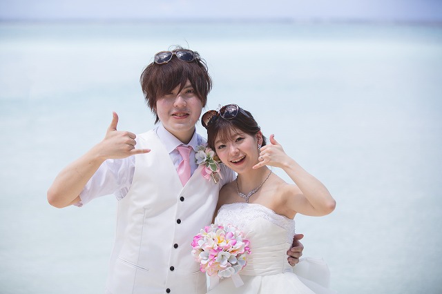 ビーチ撮影の様子