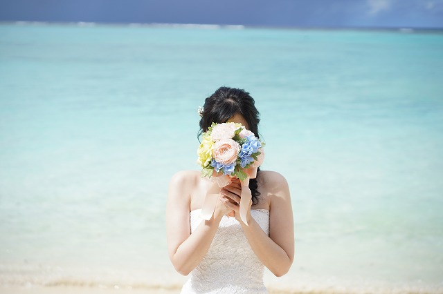 ビーチ撮影の様子