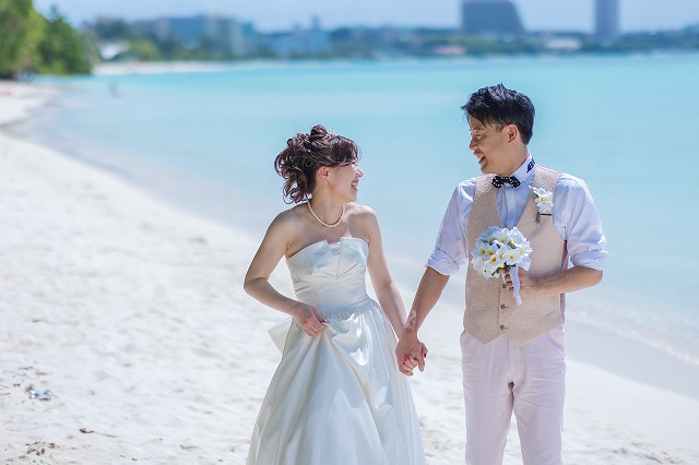 ビーチ撮影の様子