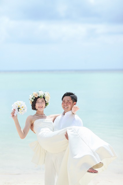 ビーチ撮影の様子