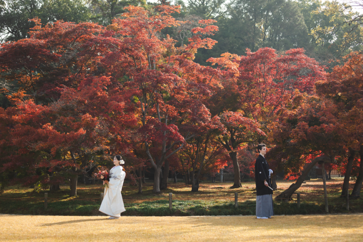 秋の後楽園挙式🍁
