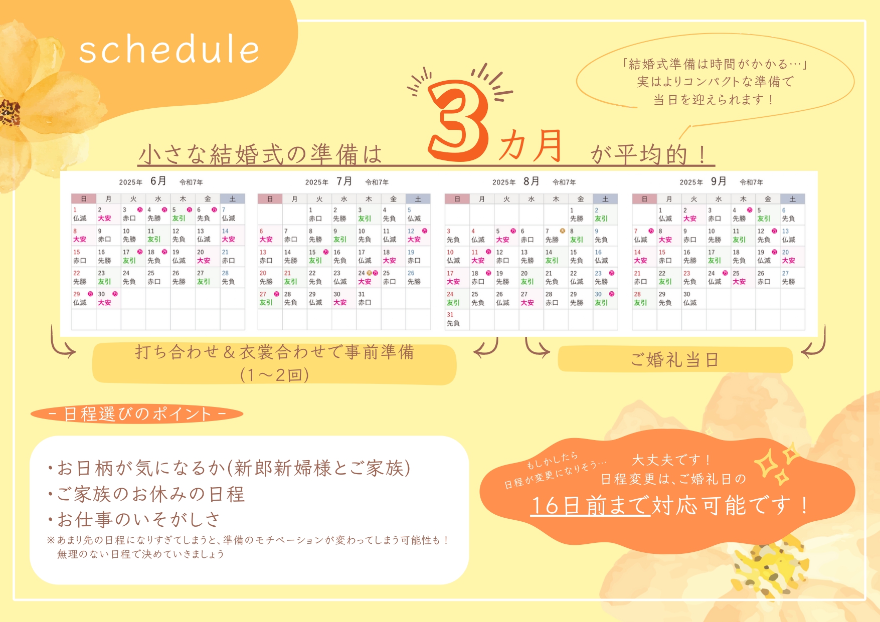 小さな結婚式~【お悩み相談♪】結婚式の準備期間ってどのくらい?~