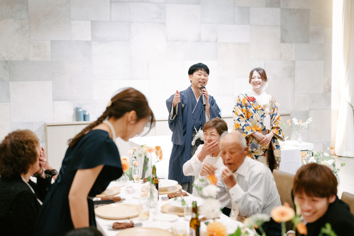 岡山🍑挙式を結びみんなと和装で会食🍴