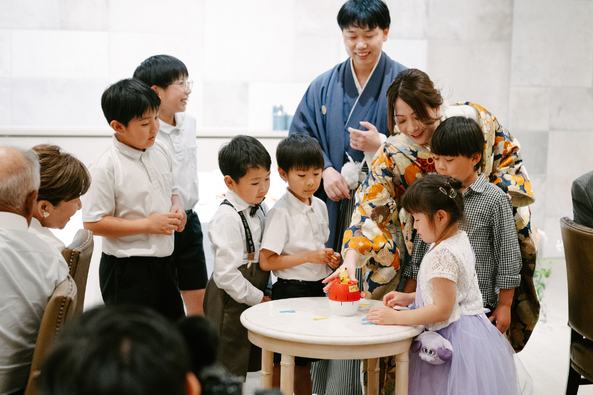 岡山🍑挙式を結びみんなと和装で会食🍴