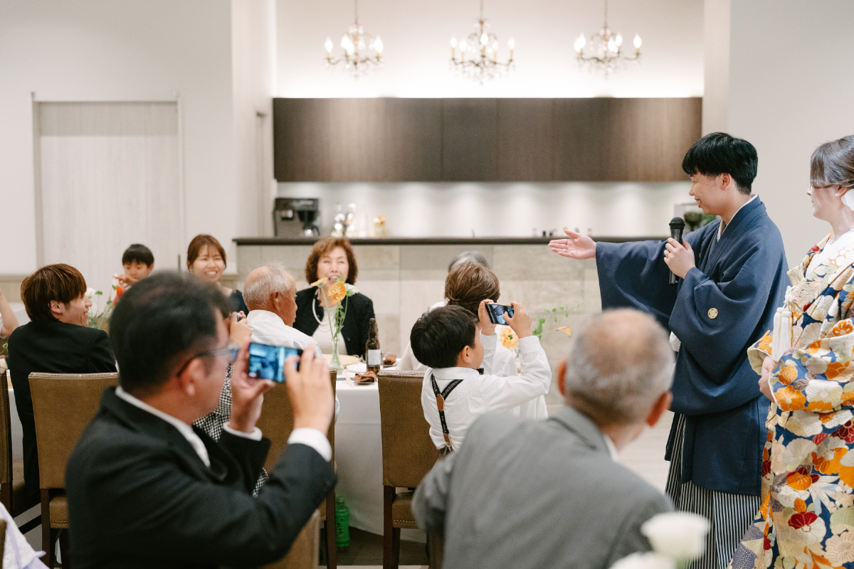 岡山🍑挙式を結びみんなと和装で会食🍴