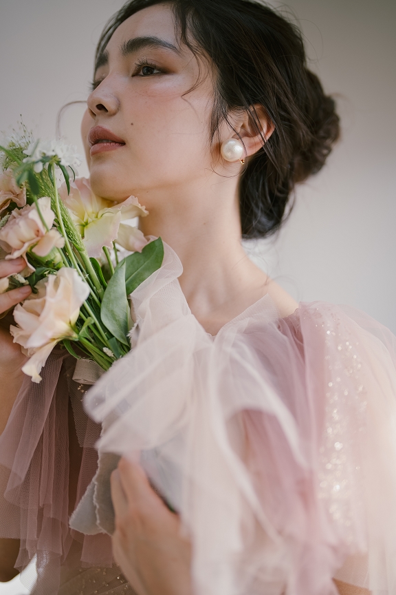 【新作小物】存在感で魅せる＊ 大粒コットンパール　