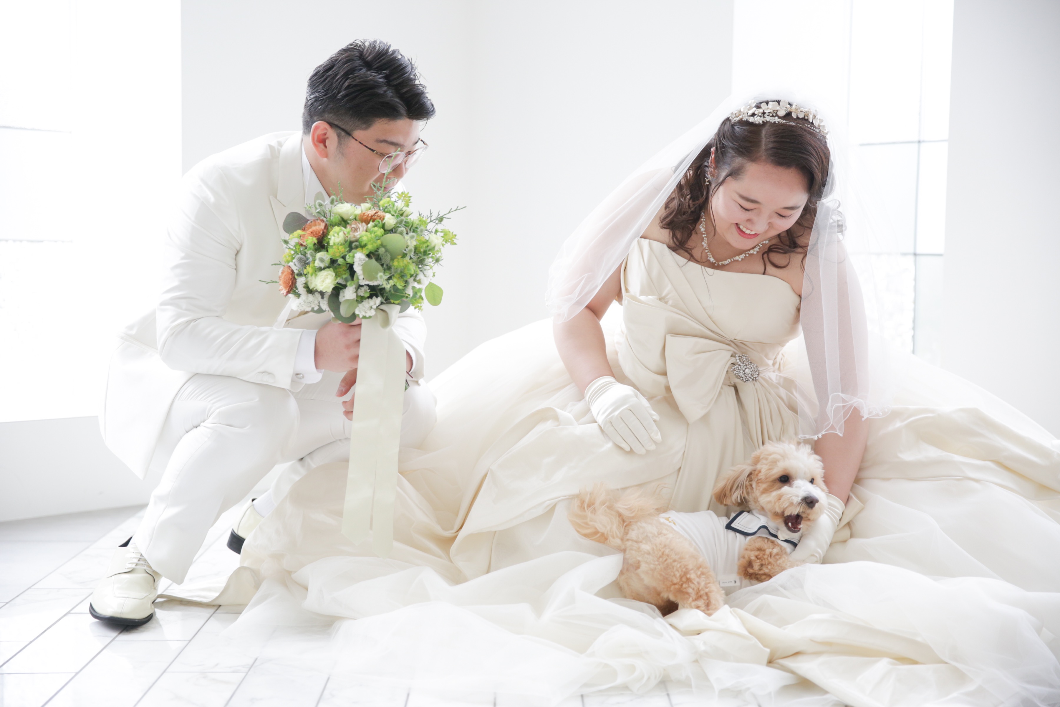 前撮りで挙式当日に撮れないお写真を。