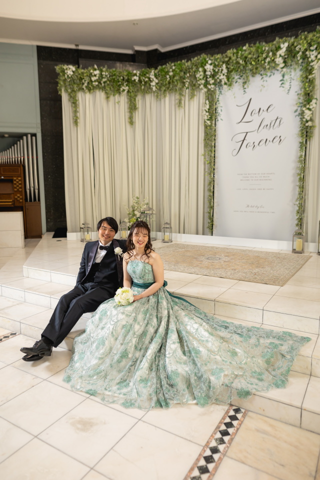 小さな結婚式松山店～カラードレス　チャペル撮影～