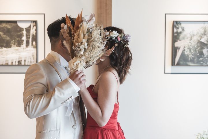 フォトウエディングレポート　No.8 カラードレス＆タキシードで前撮り