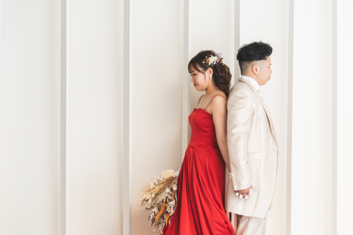 フォトウエディングレポート　No.8 カラードレス＆タキシードで前撮り