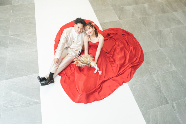 フォトウエディングレポート　No.8 カラードレス＆タキシードで前撮り