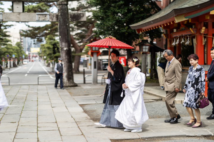 小さな結婚式熊本店　挙式レポート　No.9－2　藤崎八旛宮神社式