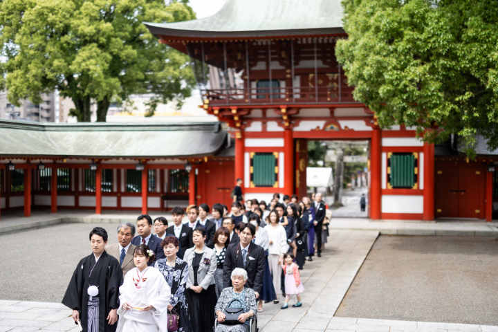 小さな結婚式熊本店　挙式レポート　No.9－2　藤崎八旛宮神社式