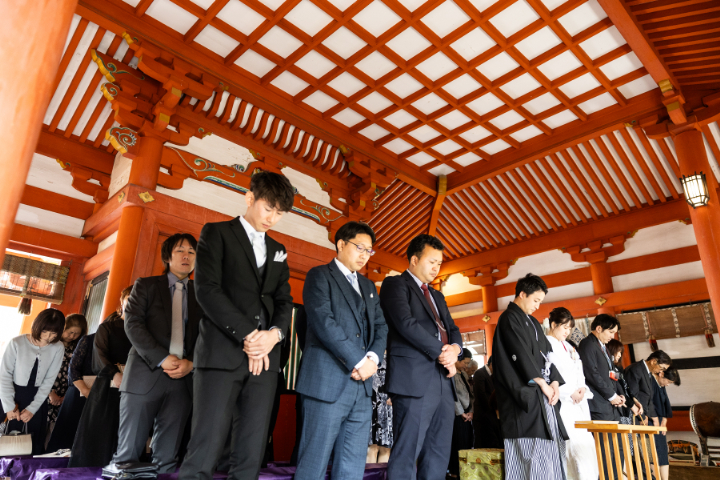 小さな結婚式熊本店　挙式レポート　No.9－2　藤崎八旛宮神社式