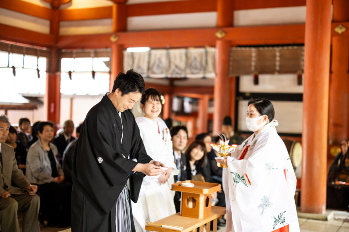 小さな結婚式熊本店　挙式レポート　No.9－2　藤崎八旛宮神社式