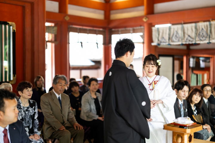 小さな結婚式熊本店　挙式レポート　No.9－2　藤崎八旛宮神社式