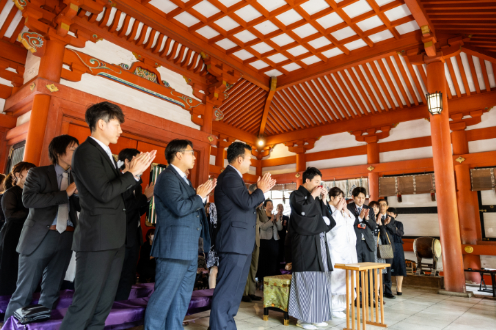 小さな結婚式熊本店　挙式レポート　No.9－2　藤崎八旛宮神社式