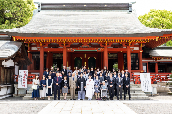 小さな結婚式熊本店　挙式レポート　No.9－3　藤崎八旛宮神社式