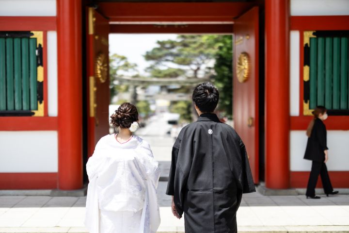 小さな結婚式熊本店　挙式レポート　No.9－3　藤崎八旛宮神社式