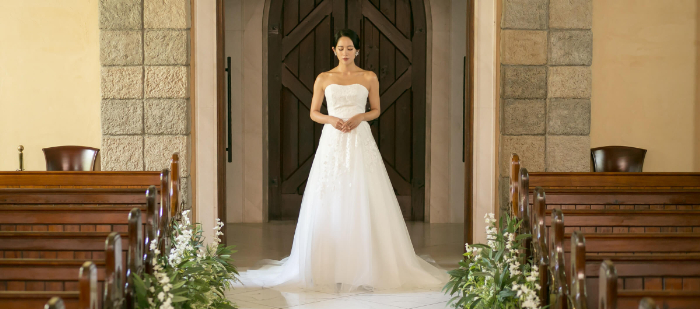 小さな結婚式のウエディングドレス　part1