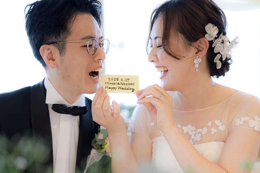 披露宴では、ケーキ入刀もOK！家族や友人と、ゆったりとした空間で楽しい時間を過ごせます。