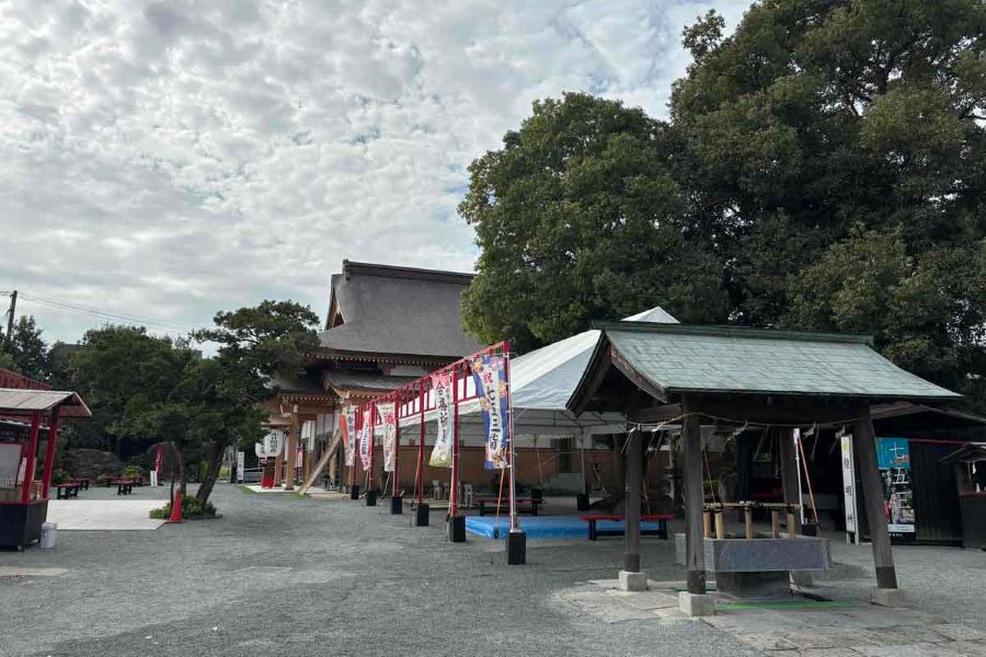 熊本の粟嶋神社の本殿。