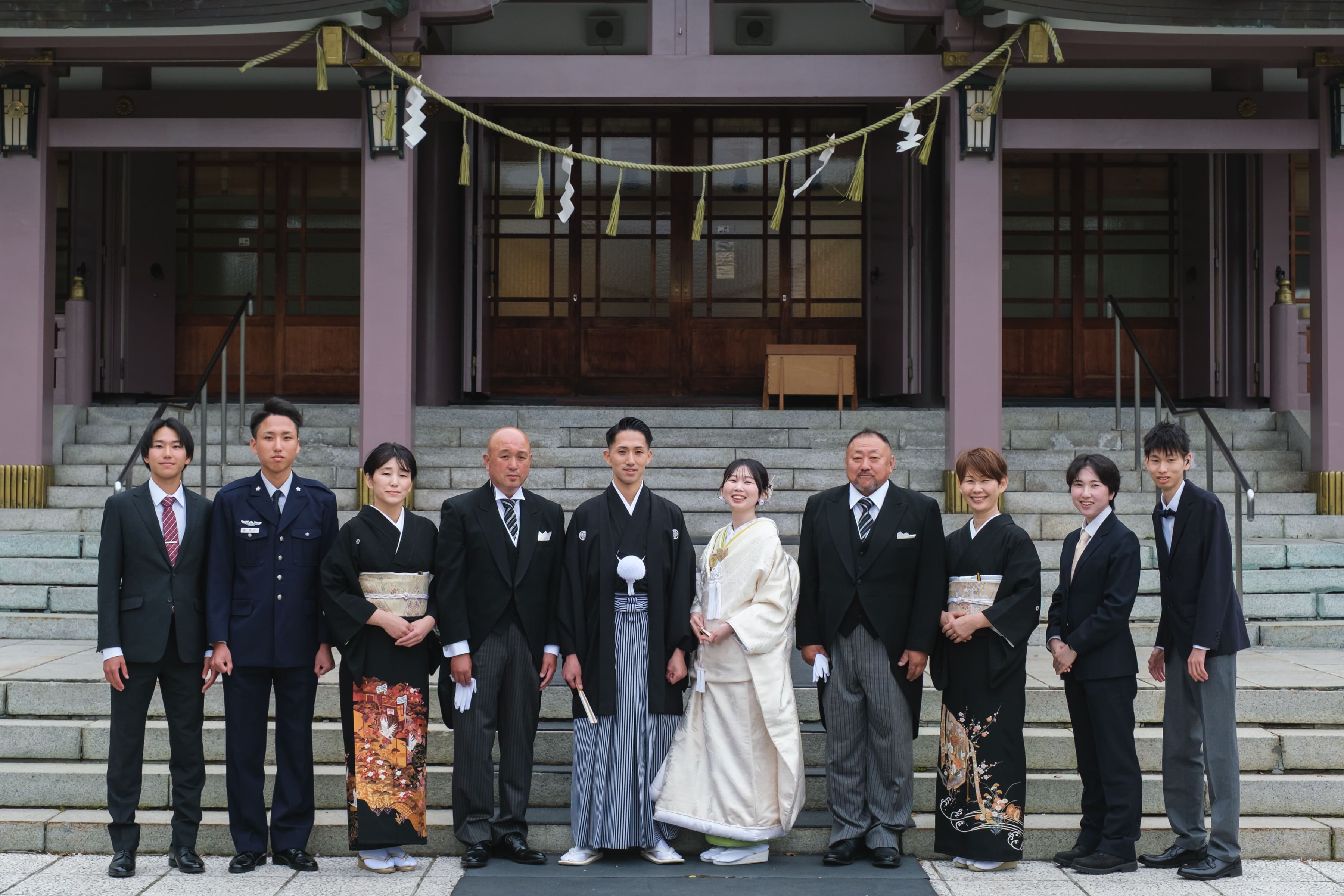 和装姿が美しく映える、札幌護國神社での結婚式