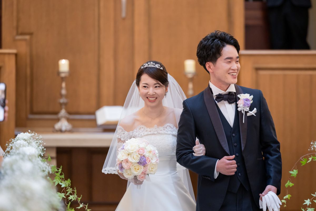 挙式は無事に結び、ご退場