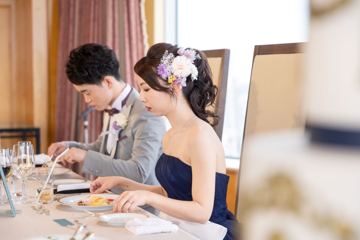 新郎新婦様の貴重なもぐもぐタイム