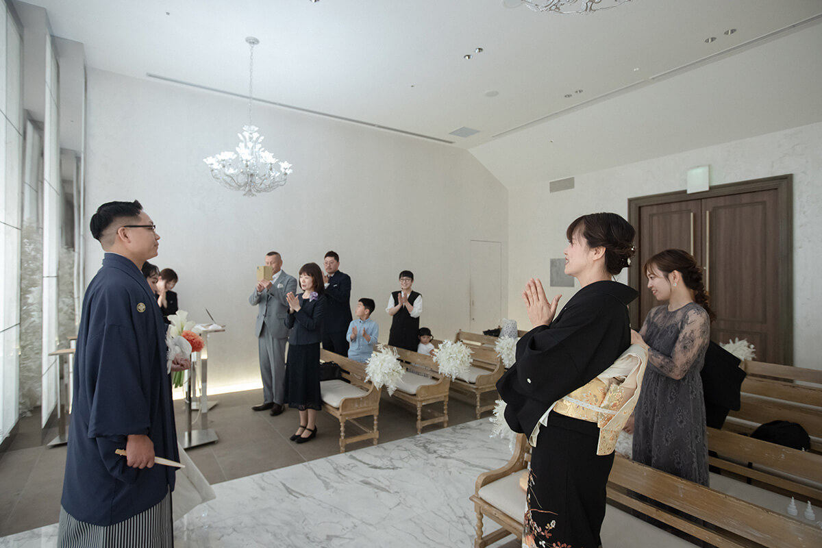 小さな結婚式 大阪ハービスENTチャペルで挙げられたお客様の結婚式写真08