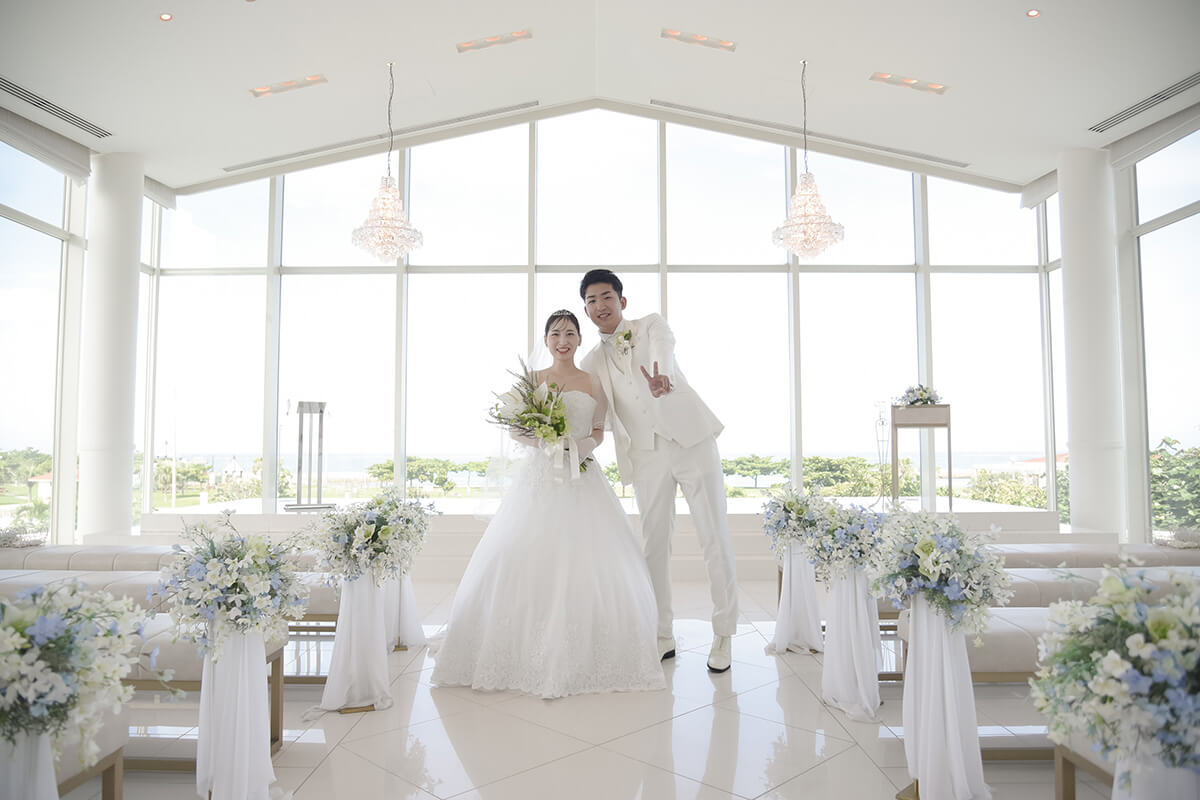 小さな結婚式 沖縄サザンビーチチャペルで挙げられたお客様の結婚式写真01