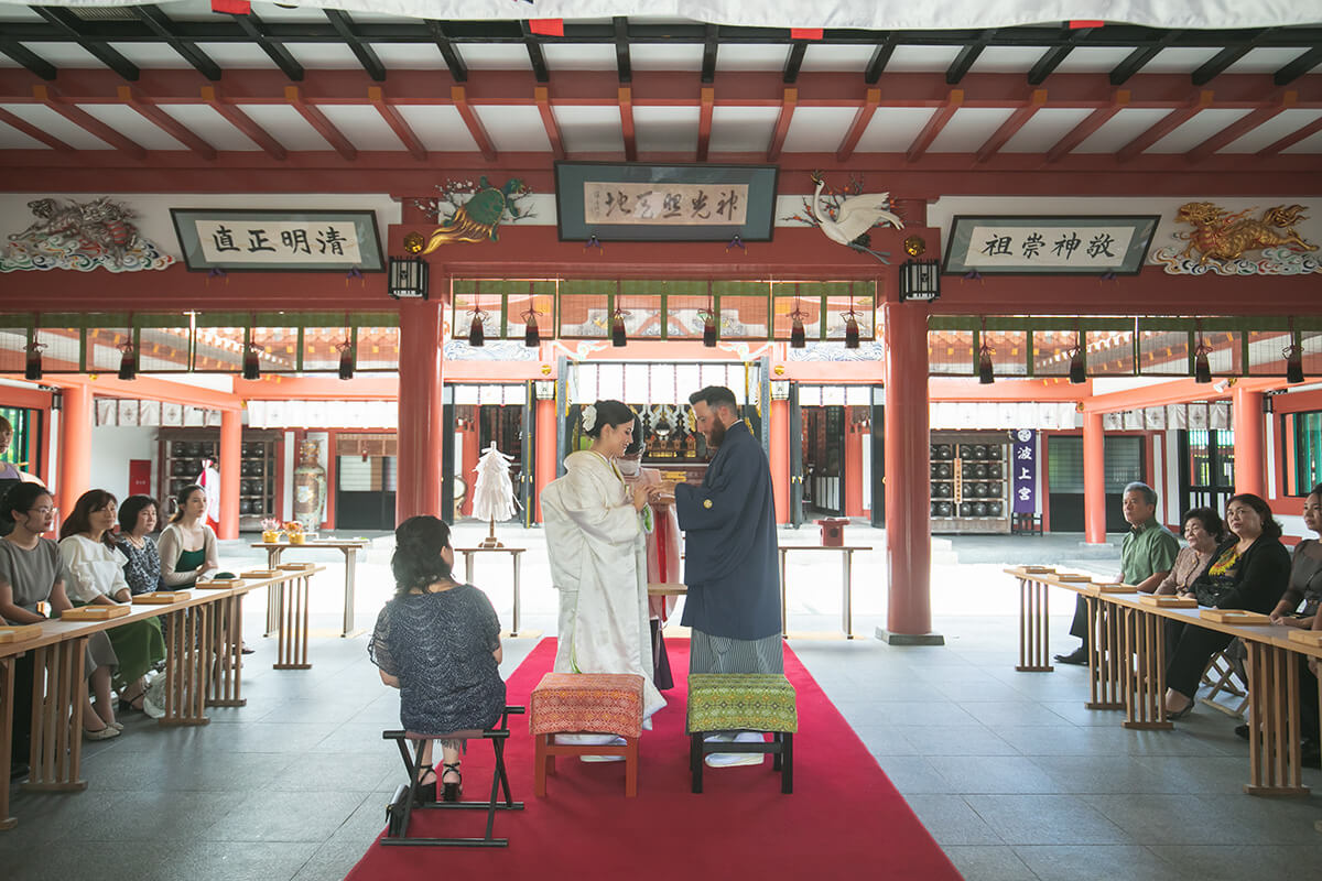 波上宮で挙げられたお客様の結婚式写真08