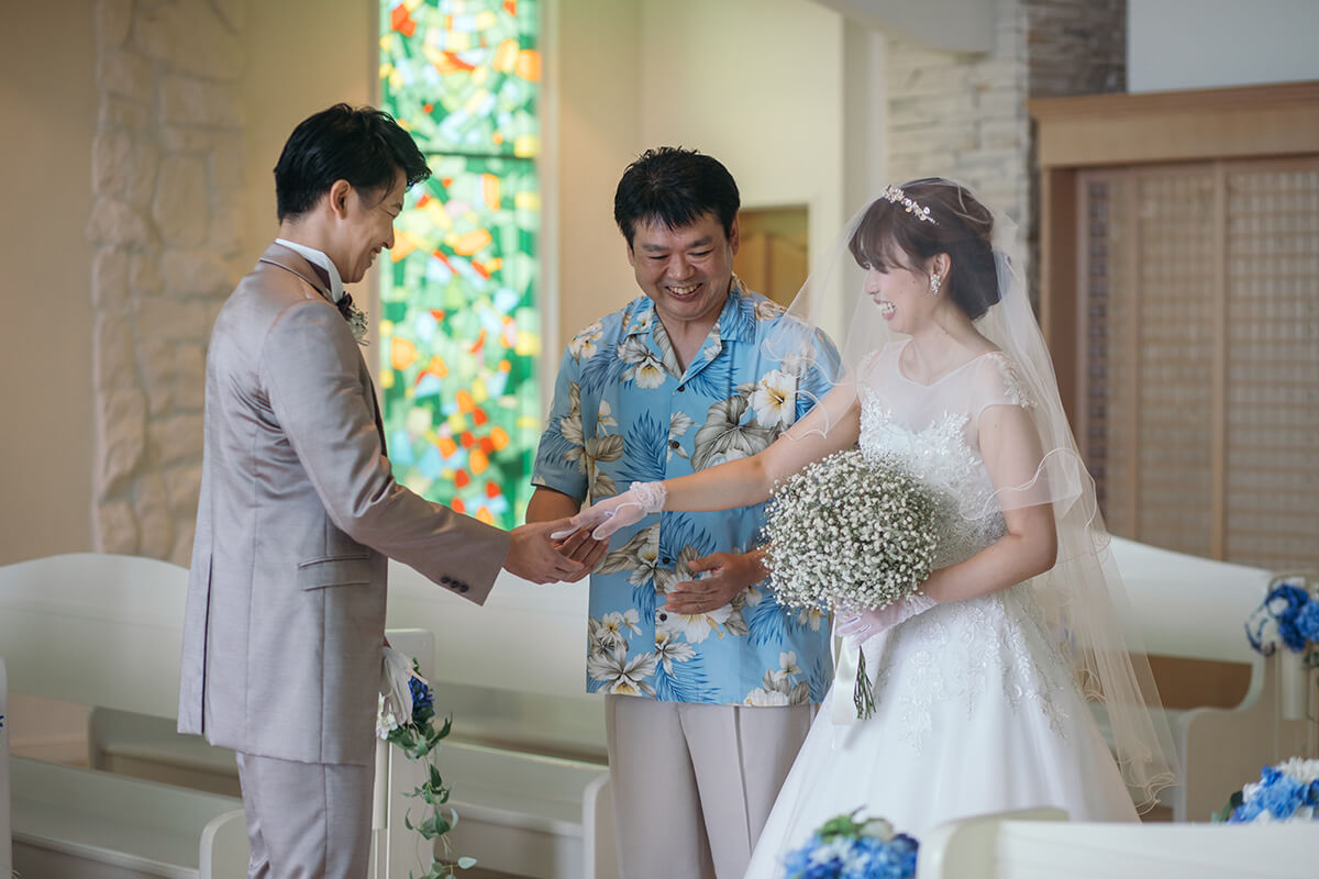 リザン・ル・アンジュマリー教会で挙げられたお客様の結婚式写真09