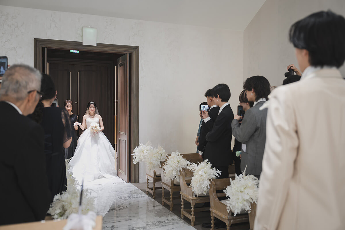 小さな結婚式 大阪ハービスENTチャペルで挙げられたお客様の結婚式写真02
