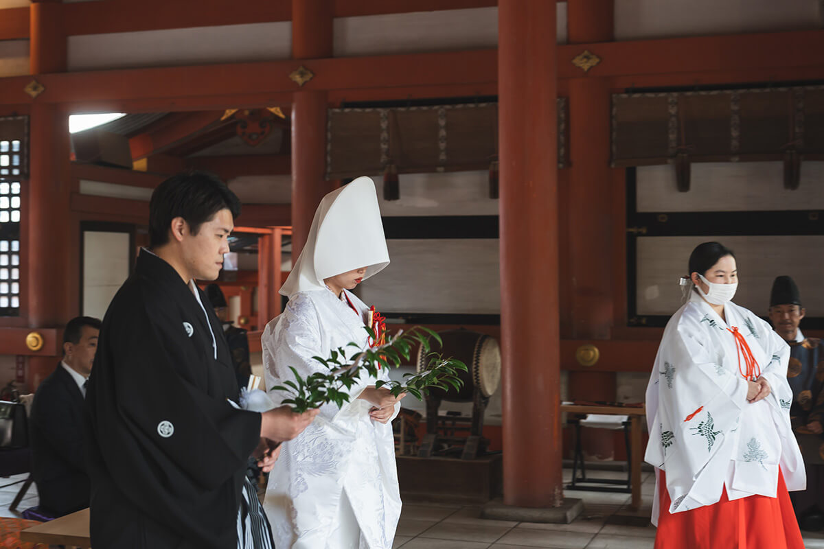 藤崎八幡宮で挙げられたお客様の結婚式写真08