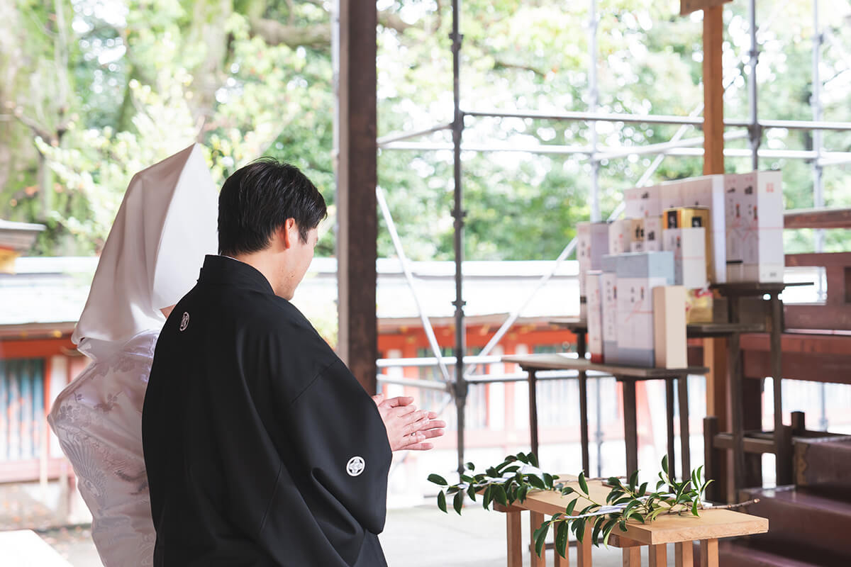 藤崎八幡宮で挙げられたお客様の結婚式写真09
