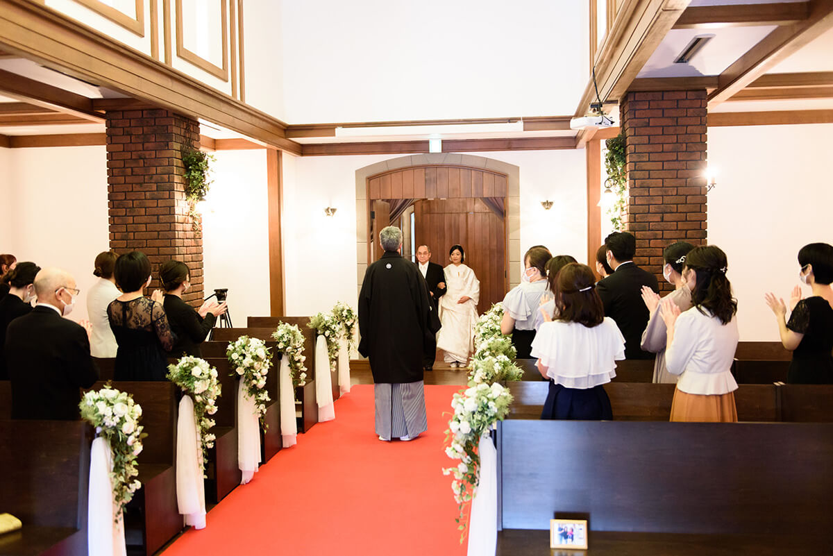 小さな結婚式 小樽チャペルで挙げられたお客様の結婚式写真03