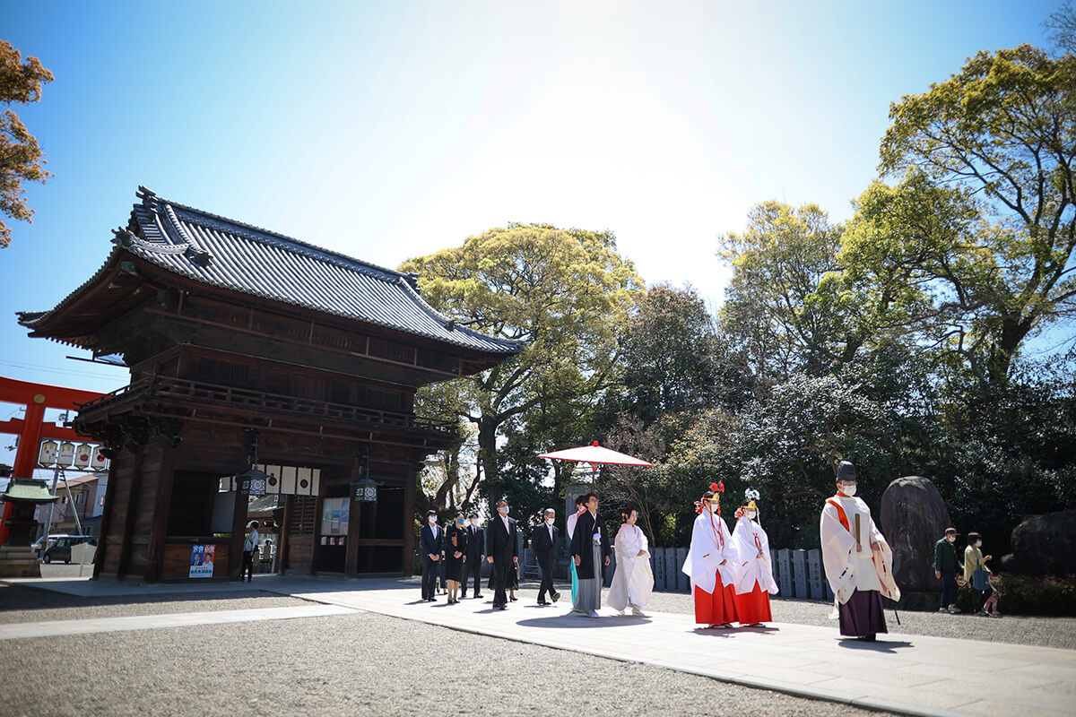 伊豫豆比古命神社 椿祷殿（椿神社）で挙げられたお客様の結婚式写真05