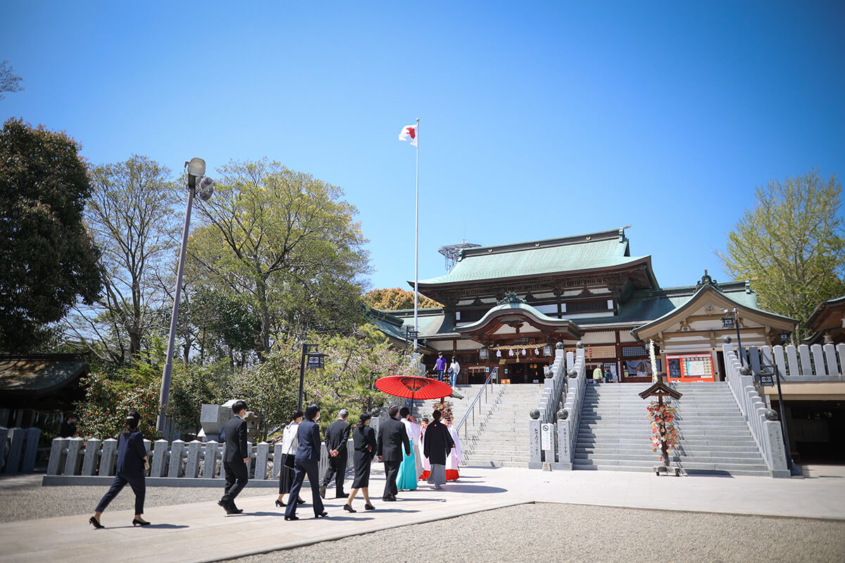 伊豫豆比古命神社 椿祷殿（椿神社）で挙げられたお客様の結婚式写真06