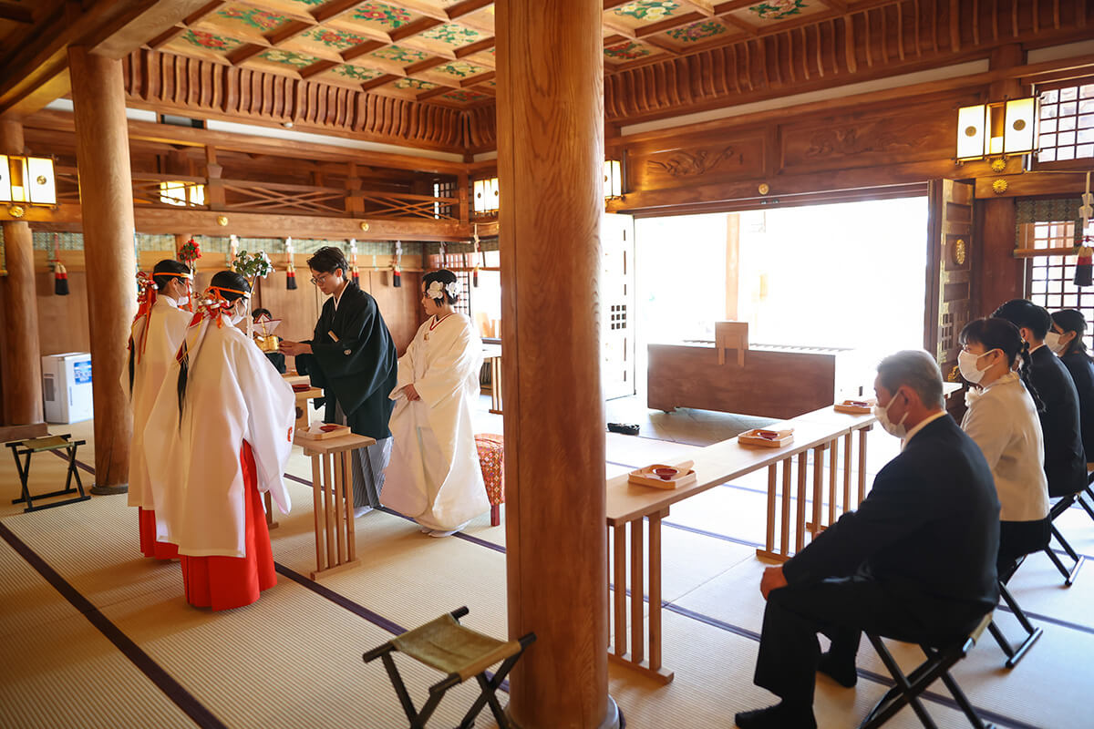 伊豫豆比古命神社 椿祷殿（椿神社）で挙げられたお客様の結婚式写真08